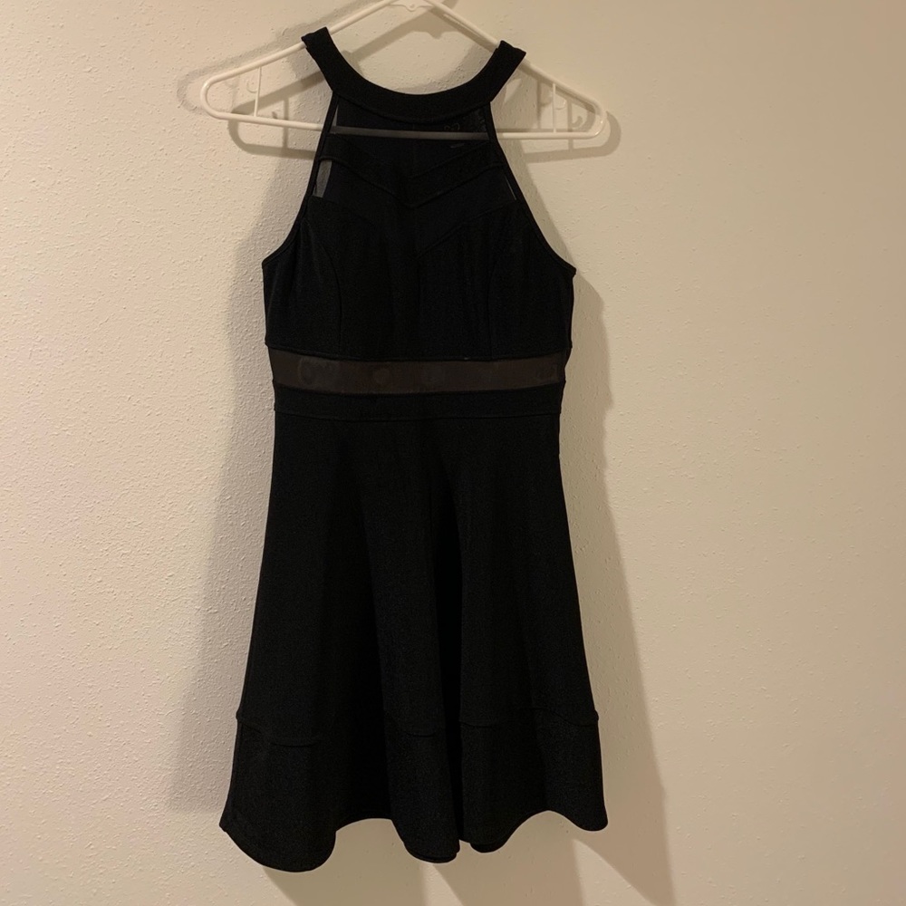 Black chevron mesh dress - Picture 4 of 4